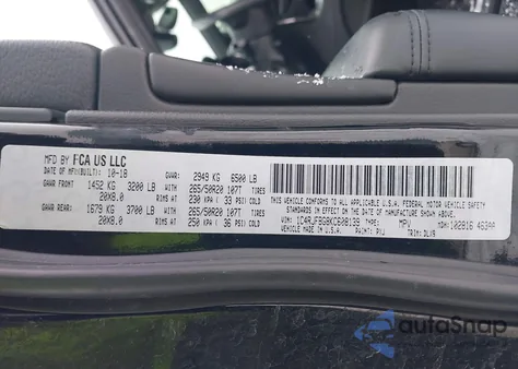 2019 Jeep Grand Cherokee Limited 4X4 z USA, uszkodzony, nr VIN 1C4RJFBG8KC608139